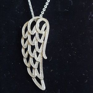 Pandora diamond angel charm and necklace
